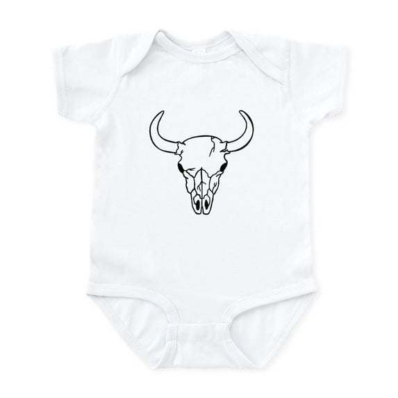 CafePress - Longhorn Skull Body Suit - Baby Light Bodysuit, Size Newborn - 24 Months