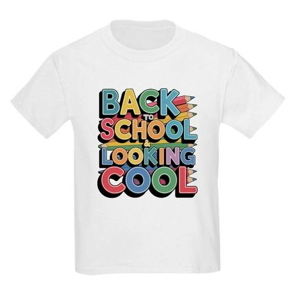 CafePress - Look Cool T Shirt Design For Trendy Students Kids T Shirt - Light Classic Kids Graphic, Short Sleeve T-Shirt, Sizes XS-XL