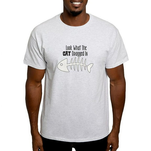 CafePress - Look What The Cat Dragged In T Shirt - Men's Classic Graphic T-Shirt