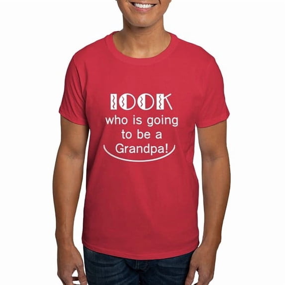 CafePress - Look Who Is Going To Be A Grandpa Dark T Shirt - Men's Classic Cotton T-Shirts
