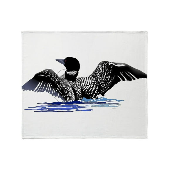 CafePress - Loon On Lake Throw Blanket - Soft Fleece Throw Blanket, 50"x60" for All Ages