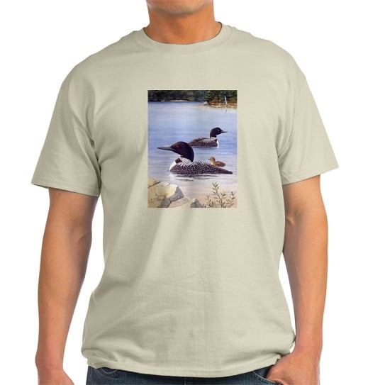 CafePress - Loons With Chick White T Shirt - Men's Classic Cotton T-Shirts