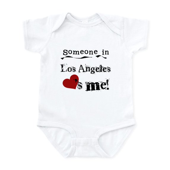 CafePress - Los Angeles Loves Me Infant Bodysuit - Baby Light Bodysuit, Size Newborn - 24 Months