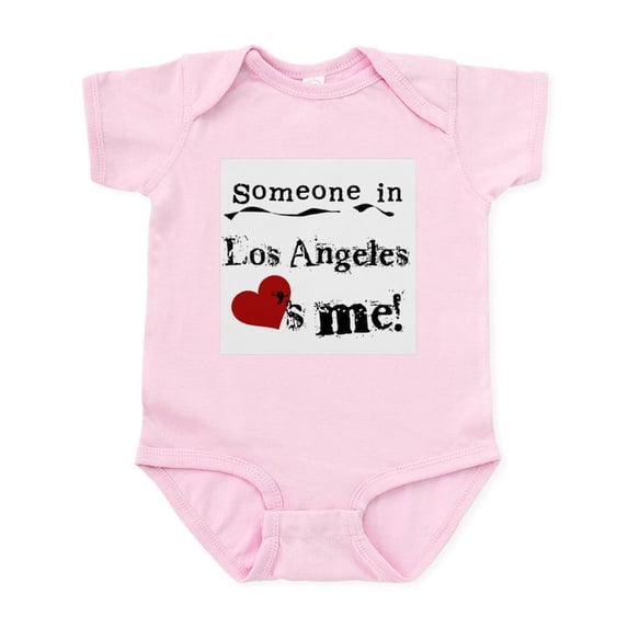 CafePress - Los Angeles Loves Me Infant Bodysuit - Baby Light Bodysuit, Size Newborn - 24 Months