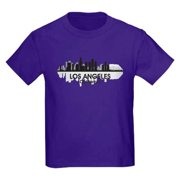 CafePress - Los Angeles Skyline Kids Dark T Shirt - Dark T-Shirt Kids XS-XL