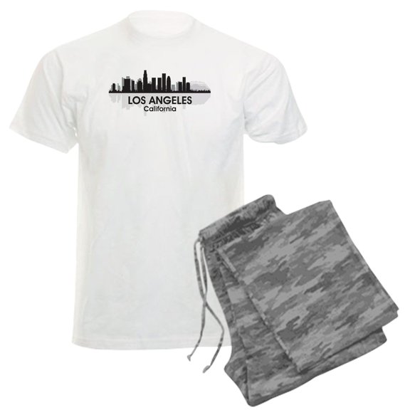 CafePress - Los Angeles Skyline Men's Light Pajamas - Men's Light Loose Fit Cotton Pajama Set