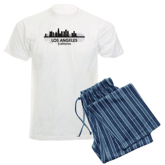 CafePress - Los Angeles Skyline Men's Light Pajamas - Men's Light Loose Fit Cotton Pajama Set