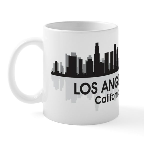 CafePress - Los Angeles Skyline Mug - 11 oz Ceramic Mug - Novelty Coffee Tea Cup