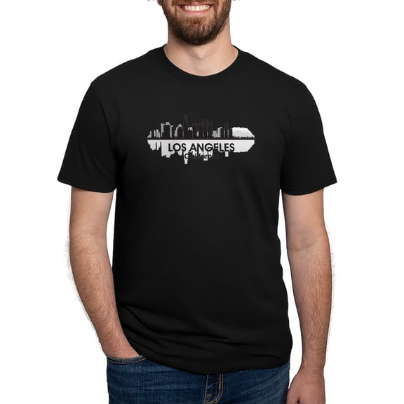 CafePress - Los Angeles Skyline T Shirt - Mens Tri-blend T-Shirt