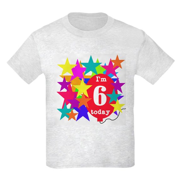CafePress - Lotsa Stars 6Th Birthday Kids T Shirt - Light T-Shirt Kids XS-XL