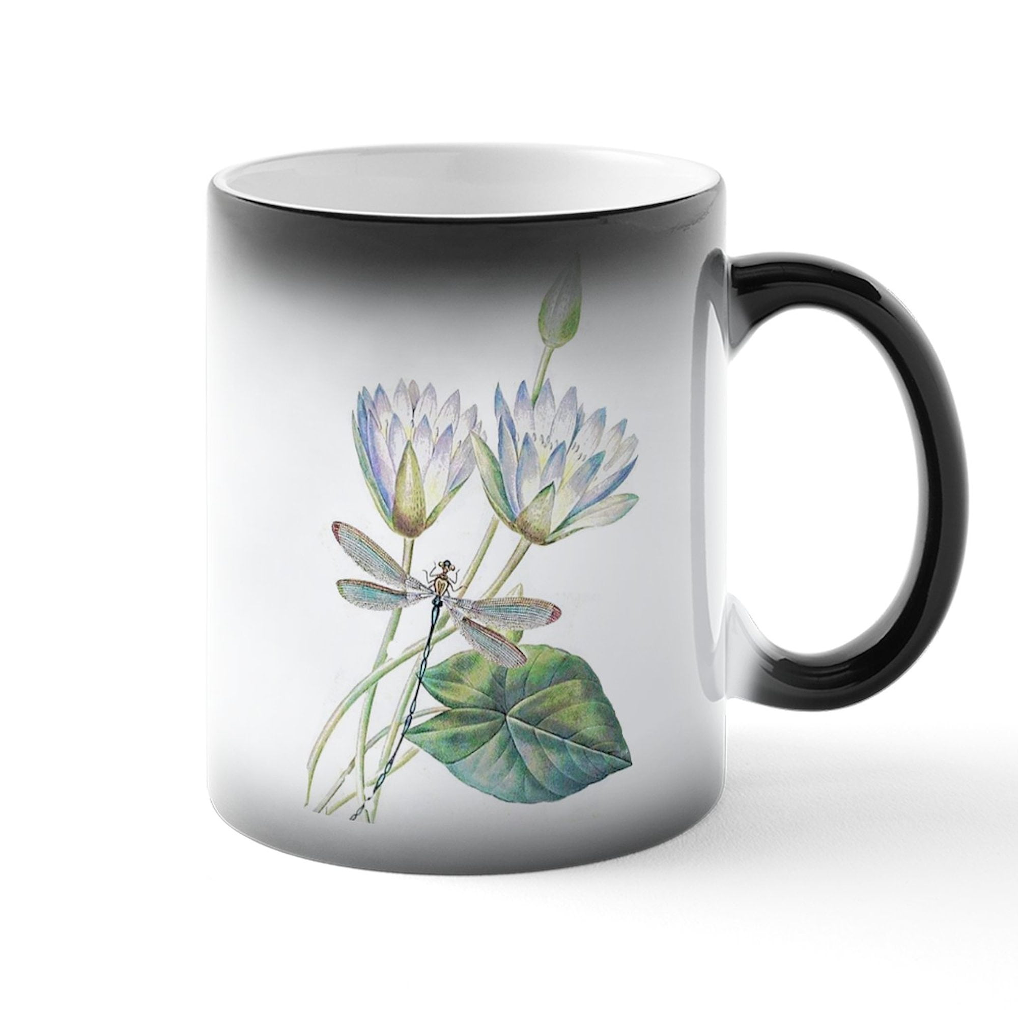 CafePress - Lotus And Dragonfly - 11 oz Color Changing Magic Mug ...
