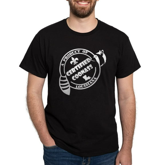 CafePress - Louisiana Coonass White Dark T Shirt - Men's Classic Graphic Cotton T-Shirt