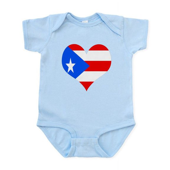 CafePress - Love 4 Puerto Rico Infant Bodysuit - Baby Light Bodysuit, Size Newborn - 24 Months