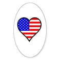 thumbnail image 1 of CafePress - Love America - Sticker (Oval), 1 of 1