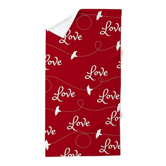CafePress - Love And Doves - Large Beach Towel, Soft 30"x60" Towel with Unique Design