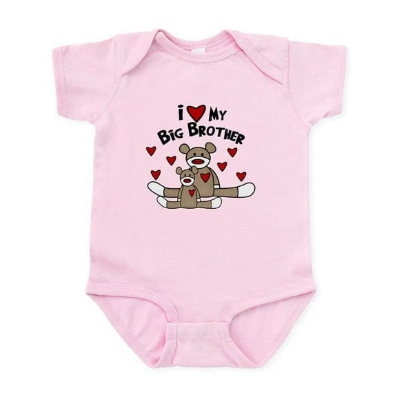 CafePress - Love BIG Brother SOCK Monkey Infant Bodysuit - Baby Light Bodysuit, Size Newborn - 24 Months