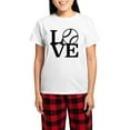 thumbnail image 1 of CafePress - Love Baseball Women's Light Pajamas - Women's Short Sleeve Print T-Shirt and Pants Light Cotton Pajama Set, 1 of 7