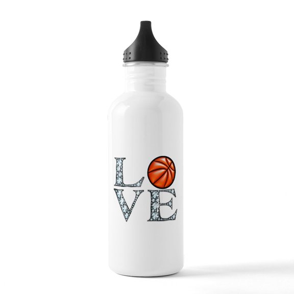 CafePress - Love Basketball Stainless Water Bottle 1 - Stainless Steel Water Bottle, Sports Bottle, 1.0L
