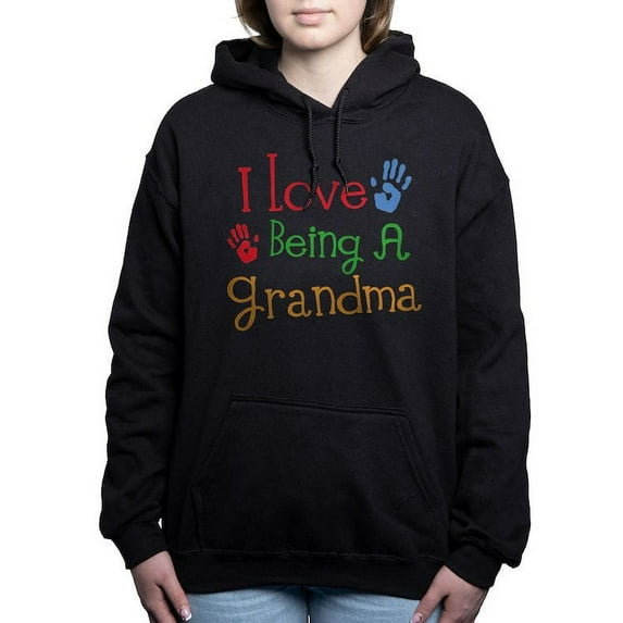 CafePress - Love Being A Grandma Handprint Multi Women's Hoode - Pullover Hoodie, Classic & Comfortable Hooded Sweatshirt
