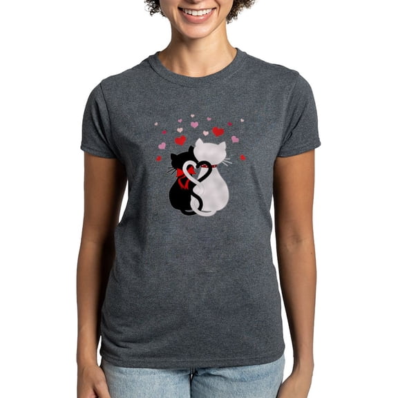 CafePress - Love Cats T Shirt - Women's Traditional Fit Dark T-Shirt