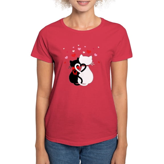CafePress - Love Cats T Shirt - Women's Traditional Fit Dark T-Shirt