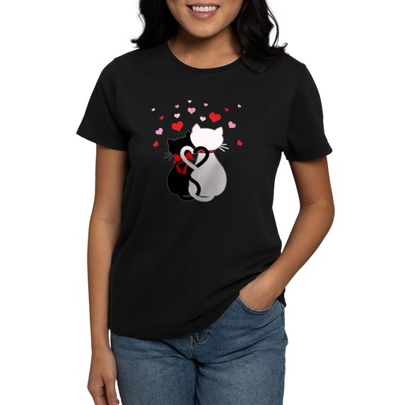 CafePress - Love Cats T Shirt - Women's Traditional Fit Dark T-Shirt