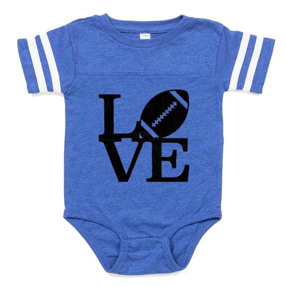 CafePress - Love - Cute Infant Baby Football Bodysuit