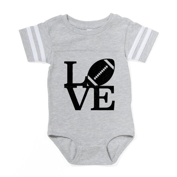 CafePress - Love - Cute Infant Baby Football Bodysuit