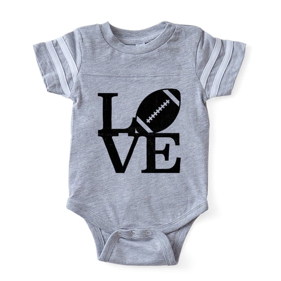 CafePress - Love - Cute Infant Baby Football Bodysuit