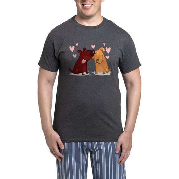 CafePress - Love Dogs Pajamas - Men's Loose Fit, Cotton - 2 Piece Pajama Set
