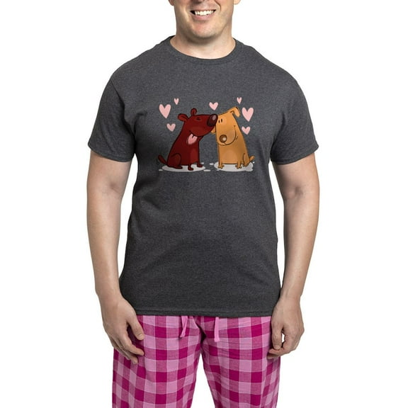 CafePress - Love Dogs Pajamas - Men's Loose Fit, Cotton - 2 Piece Pajama Set