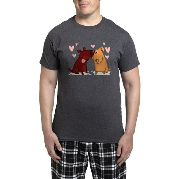 CafePress - Love Dogs Pajamas - Men's Loose Fit, Cotton - 2 Piece Pajama Set