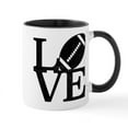 thumbnail image 1 of CafePress - Love Football - 11 oz Ceramic Mug - Novelty Coffee Tea Cup, 1 of 4