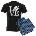 thumbnail image 1 of CafePress - Love Football Men's Dark Pajamas - Men's Dark Loose Fit Cotton Pajama Set, 1 of 7