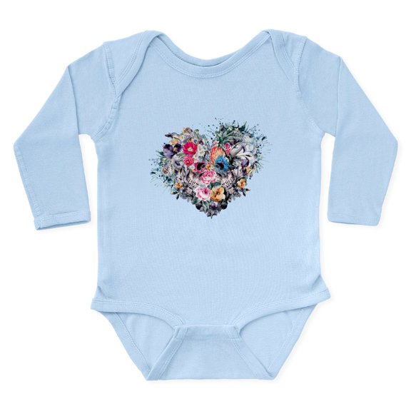 CafePress - Love Forever Body Suit - Long Sleeve Cotton Baby Bodysuit
