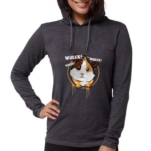 CafePress - Love Guinea Pigs Wheek Love Th Long Sleeve T Shirt - Womens Hooded Shirt