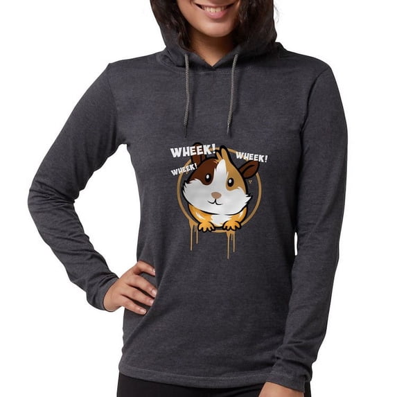 CafePress - Love Guinea Pigs Wheek Love Th Long Sleeve T Shirt - Womens Hooded Shirt