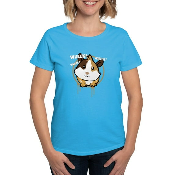 CafePress - Love Guinea Pigs Wheek Love This Graphic W T Shirt - Women's Traditional Fit Dark T-Shirt