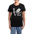 thumbnail image 1 of CafePress - Love Hockey Women's Dark Pajamas - Women's Short Sleeve Print T-Shirt and Pants Dark Cotton Pajama Set, 1 of 7
