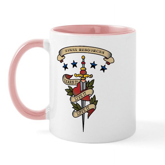 CafePress - Love Human Resources Mug - 11 oz Ceramic Mug - Novelty Coffee Tea Cup