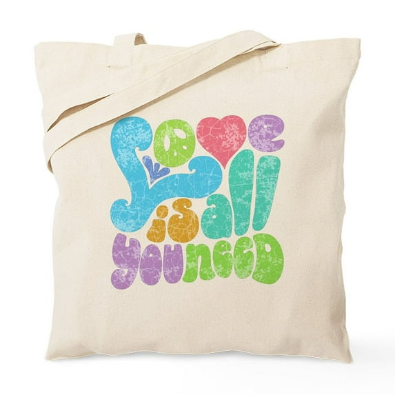 CafePress - Love Is All II Tote Bag - Unisex Canvas Tote Bag, Beige, 1-Piece