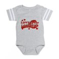 thumbnail image 1 of CafePress - Love Is For Lobsters_Wh - Cute Infant Baby Football Bodysuit, 1 of 3