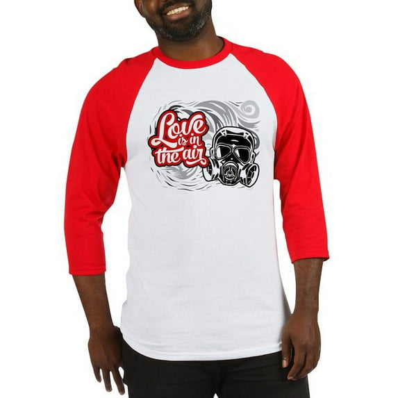 CafePress - Love Is In The Air Baseball Tee - Cotton Baseball Jersey, 3/4 Raglan Sleeve Shirt