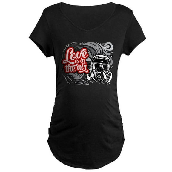 CafePress - Love Is In The Air Maternity Dark T Shirt - Maternity Dark T-Shirt