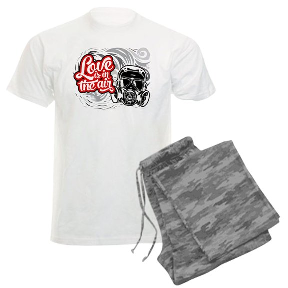 CafePress - Love Is In The Air Men's Light Pajamas - Men's Light Loose Fit Cotton Pajama Set