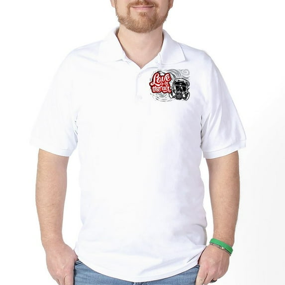 CafePress - Love Is In The Air Polo Shirt - Golf Shirt, Pique Knit Golf Polo