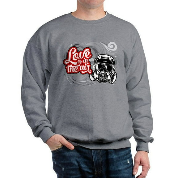 CafePress - Love Is In The Air Sweatshirt - Crew Neck Sweatshirt