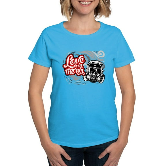 CafePress - Love Is In The Air Women's Classic T Shirt - Women's Traditional Fit Dark T-Shirt