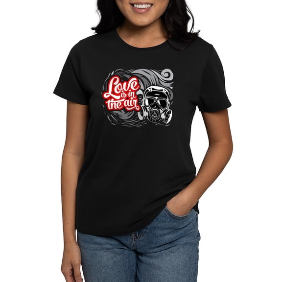 CafePress - Love Is In The Air Women's Classic T Shirt - Women's Traditional Fit Dark T-Shirt