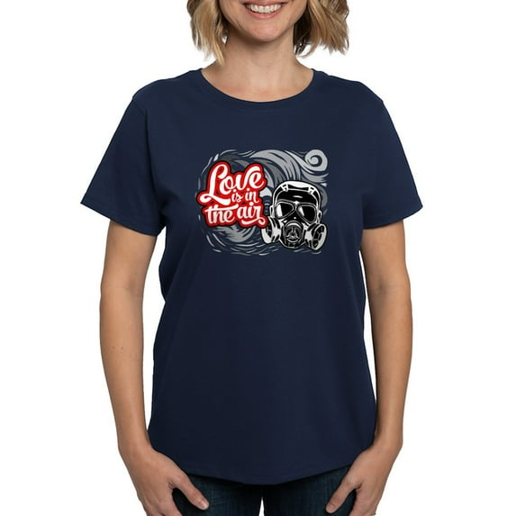 CafePress - Love Is In The Air Women's Classic T Shirt - Women's Traditional Fit Dark T-Shirt